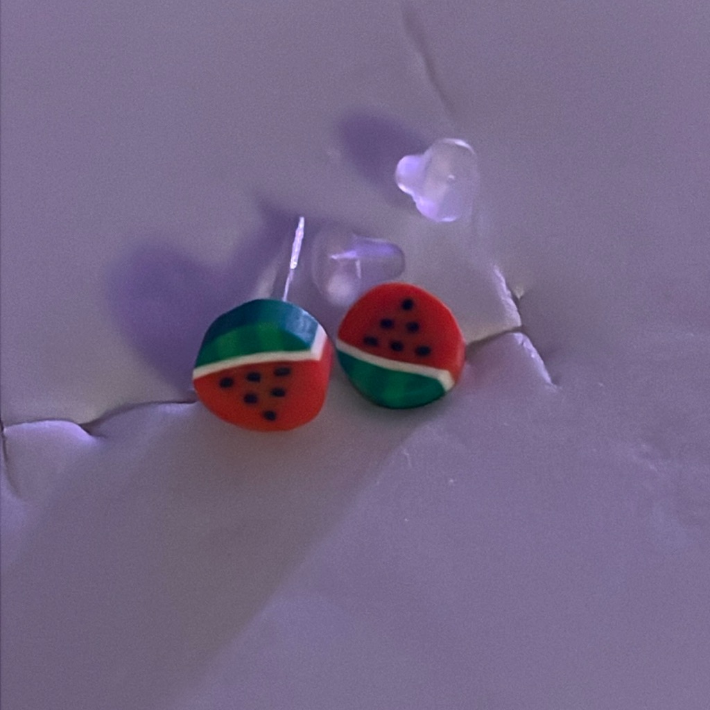 Tiny Watermelon Earrings